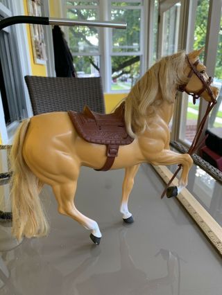 Vintage 1980 Mattel Barbie Horse With Saddle And Reins