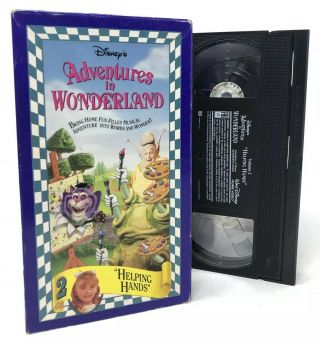 Disney’s Adventures In Wonderland Vhs Volume 2 Helping Hands Rare 90’s Tape