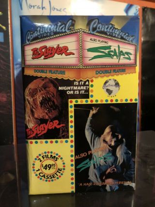 The Slayer Scalps Big Box Horror Vhs Gore Rare Continental Double Feature