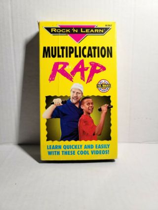 Rock N Learn Multiplication Rap Vhs 2000 Educational Rare Oop Htf Screened