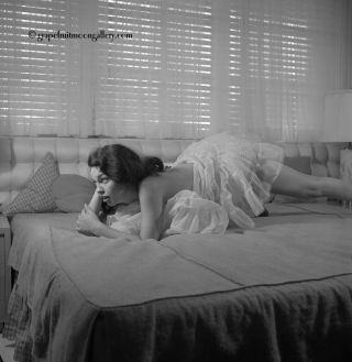 Fine Vintage Bunny Yeager 1950s Camera Negative Playboy Playmate Linda Vargas