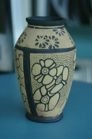 Antique Weller Art Pottery Vase 1910 Claywood - Flowers - Arts & Crafts