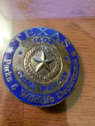 Authentic Texas Game Warden Badge Rare Police
