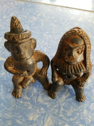 Antique Erotic Pottery Figures Of A Man And Woman.