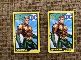 Round 1 Arcade Rare Aquaman Card Set Of 2 From Dc Coin Pusher Game