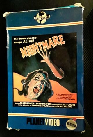 Nightmare - (nightmares In A Brain) Horror - Rare Beta Tape Betamax Horror