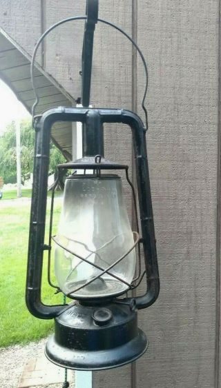 Antique Dietz Monarch Lamtern Oil Lamp Ny Usa Barn Lantern 1923