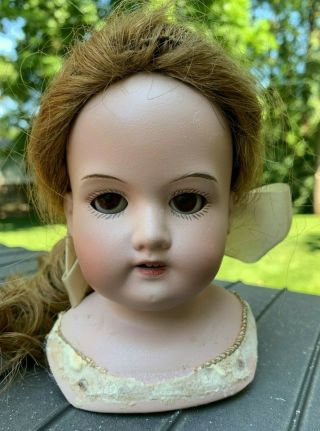 Antique Bisque Doll Head Germany Armand Marseilles 370 Am Dep
