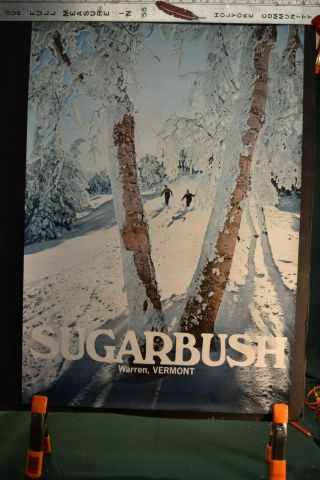 Vintage Ski Mt Sugarbush Sugar Bush Poster,  Authentic,  Rare 70/80 