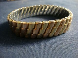 Ultra Rare La Mode Antique Victorian Gold Plated Big Chunky Bracelet