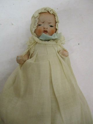 Rare Antique Lilliputian Two Face Bisque Doll Germany? French? 4/12 Inches