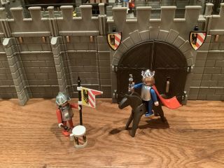 Vintage Geobra Playmobil 3450 Rare Large Castle Medieval Knights Complete w/ Box 2
