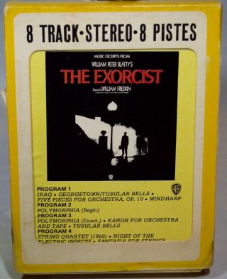 Rare 1974 The Exorcist 8 Track Tape Music Excerpts William Peter Blatty 8wm - 2774