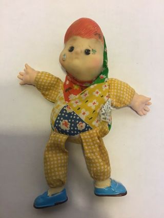 Vintage 1973 Russ Berrie Rag Doll Beanie Crying Sad Face Rare