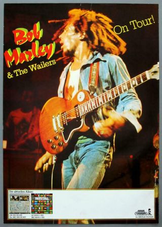 Bob Marley - Mega Rare Vintage Germany 1980 Uprising Concert Poster