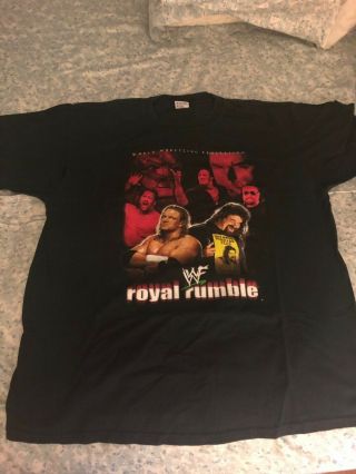 Rare Vintage Wwf Royal Rumble 2000 Shirt Xxl Wwe Triple H Cactus Jack Msg Nyc