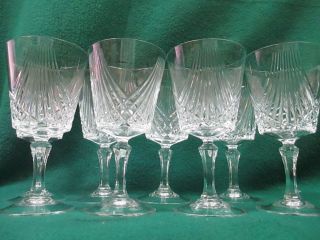 Set Of 8 Crystal 5 3/16 " Tall,  2 3/4 " Wide Glasses Rare Vintage,  2476k3