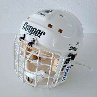 Vintage Cooper SK2500 L Hockey Goalie Player Helmet W/ Itech M90 Cage Mask RARE 2
