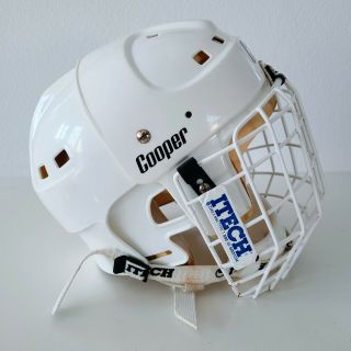 Vintage Cooper SK2500 L Hockey Goalie Player Helmet W/ Itech M90 Cage Mask RARE 3