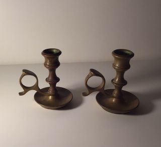 Peck Brothers & Co Vintage Antique Brass Candle Holders RARE,  1893 Company 3
