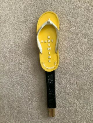 Port Brewing San Diego,  Ca Figural Beer Tap Handle Rare Yellow Flip Flop Thong