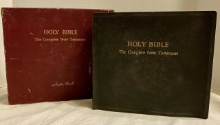 1953 Holy Bible Kjv Complete Testament On 26 Rare & 16 2/3 Rpm Records