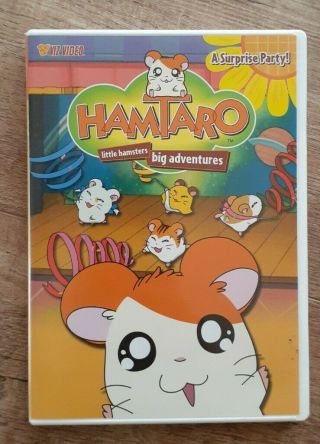 Hamtaro Little Hamsters Big Adventure Dvd A Surprise Party Viz Video Rare