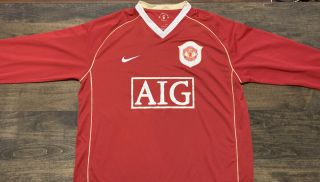 Euc Rare Nike 2006 - 2007 Manchester United Cristiano Ronaldo Long Sleeve Jersey L