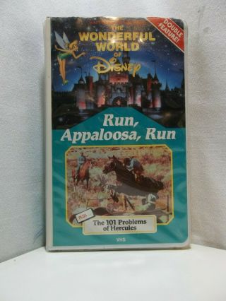 Disney Run,  Appaloosa,  Run Vhs Clamshell Double Feature Rare Hercules Vintage