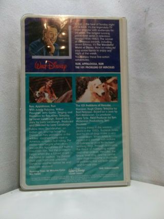 Disney Run,  Appaloosa,  Run VHS Clamshell Double Feature RARE Hercules VINTAGE 2