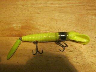 Mann ' s Hardworm fishing lure made in USA Chartreuse Color 2
