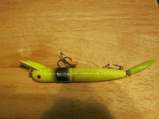 Mann ' s Hardworm fishing lure made in USA Chartreuse Color 3