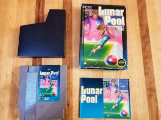 Lunar Pool (nes) Complete (cib) - Rare 5 Screw Cleaned/tested/works