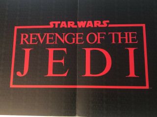 Star Wars Revenge Of The Jedi Large 4 Page Promo Fold Out 1982 Version 2 Rare