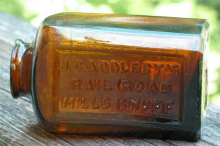Antique Snuff Bottle J C Appleby Railroad Mills 133 Water St Ny Early Amber