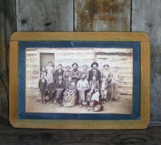 Primitive Antique School Slate Chalk Board Old Photo Print