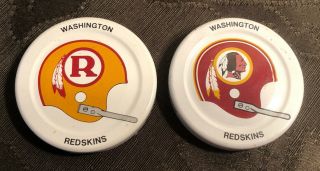 Rare Vintage Nfl 1970/71 Retro Redskins “r” & Regular Metal Gatorade Caps