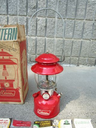 Rare Vintage 1969 Coleman Model 200a Red Lantern W/ Box