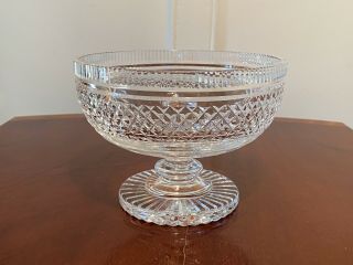 Rare True Vintage Waterford Crystal Castletown Compote Footed Centerpiece Bowl