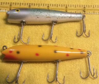 Vintage Creek Chub Darter Wood Fishing Lures In Hard To Find Colors &