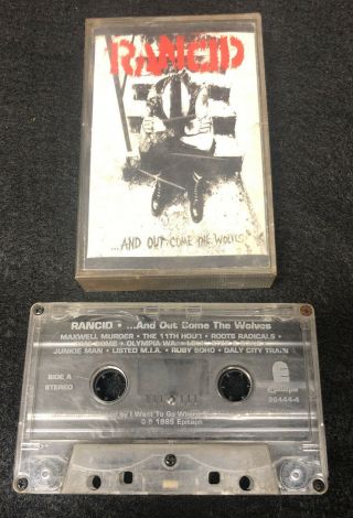 Rancid.  And Out Come The Wolves Cassette Tape 1995 Rare