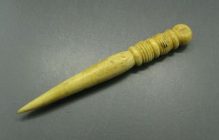 Vintage Antique Bovine Bone Carved Toothpick Spike Spear Tooth Pick
