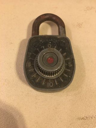 Rare Old Count Clicks Combination Padlock J.  B.  Miller Keyless Lock Company