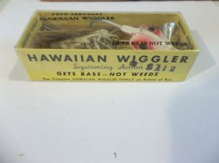 Vintage Fred Arbogast Hawaiian Wiggler & Paper,  Trailer Hook