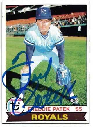 Freddie Patek (tough Autograph) 1979 Topps Kansas City Royals Signed Card Rare