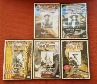 Rare,  Historic Adventures Of The Old West - Box Set (dvd,  2000,  5 - Disc Set)