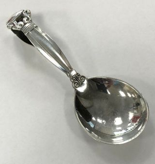 Vintage Georg Jensen Denmark Sterling Silver Baby Spoon Acorn Pattern