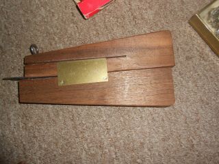 Rare Vintage Latch Hook Rug Needle Sliding Hardwood Tool