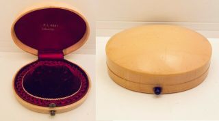 Antique Vintage Jewelry Presentation Box Celluloid & Velvet Push Button Earrings