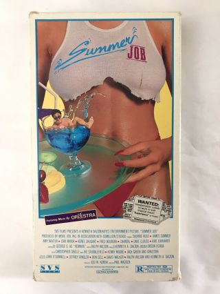 Summer Job Vhs Sex Comedy 80s Rare T&a